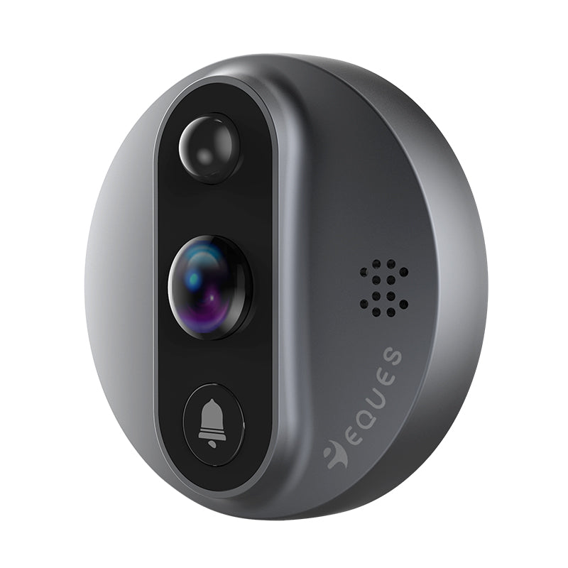 Eques Veiu Mini 3 - Spioncino Porta con Telecamera 1.3 Megapixel con Display 4,3" Wi-Fi Colore Bronzo/Argento