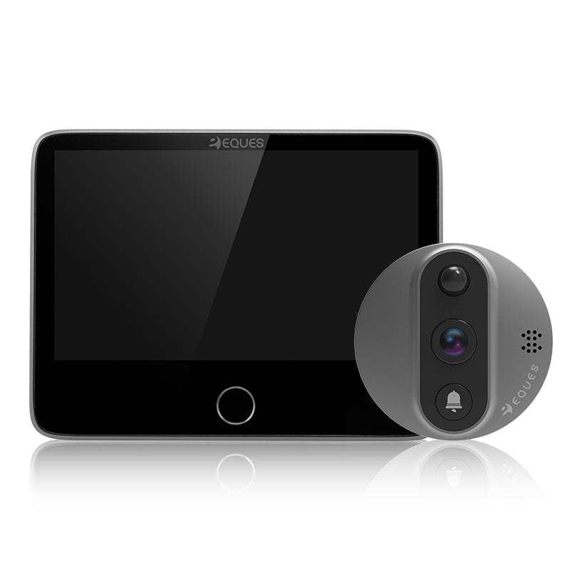 Eques Veiu Mini 3 - Spioncino Porta con Telecamera 1.3 Megapixel con Display 4,3" Wi-Fi Colore Bronzo/Argento